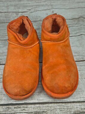 UGG Classic Ultra Mini Ankle Boots Orange Women Size 8